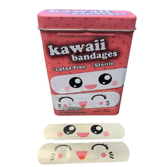 Family Fun Bandages Zombies Bacon Kawaii First-Aid Kit 3 Tins Latex Sterile 45pc - Picture 4 of 4